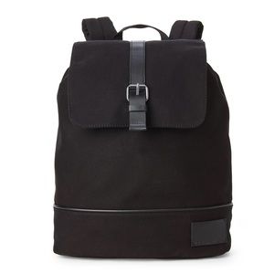 NWT Calvin Klein black canvas backpack w/ leather